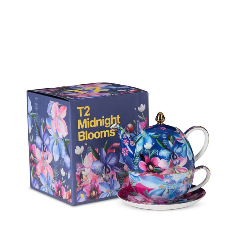 T2 Midnight Blooms_Tea For One _午夜綻放單人杯壺套組