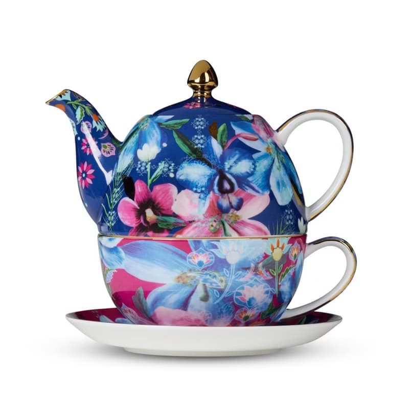 T2 Midnight Blooms_Tea For One _午夜綻放單人杯壺套組