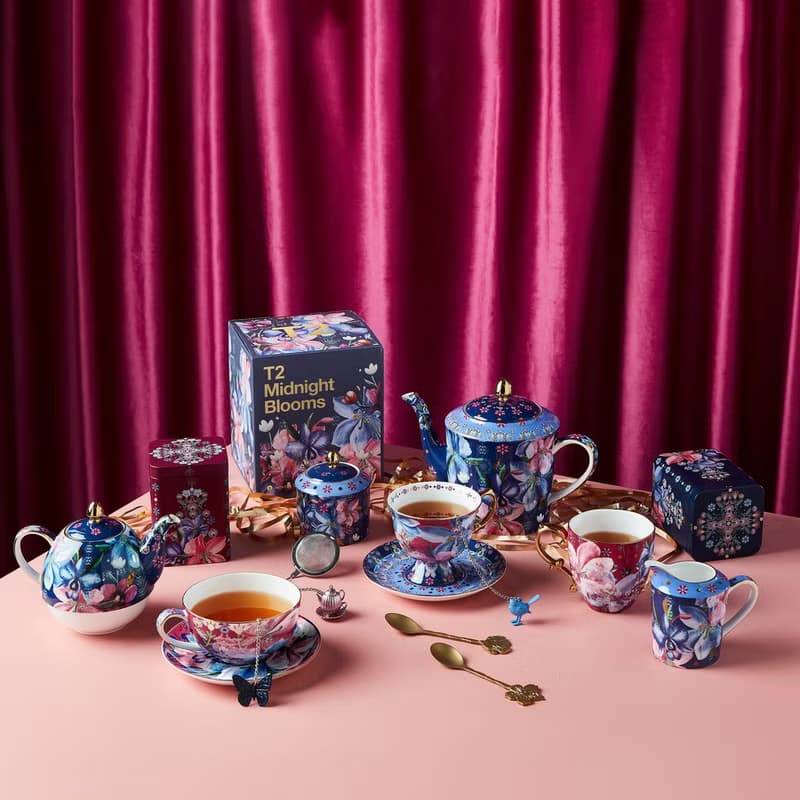 T2 Midnight Blooms_Tea For One _午夜綻放單人杯壺套組