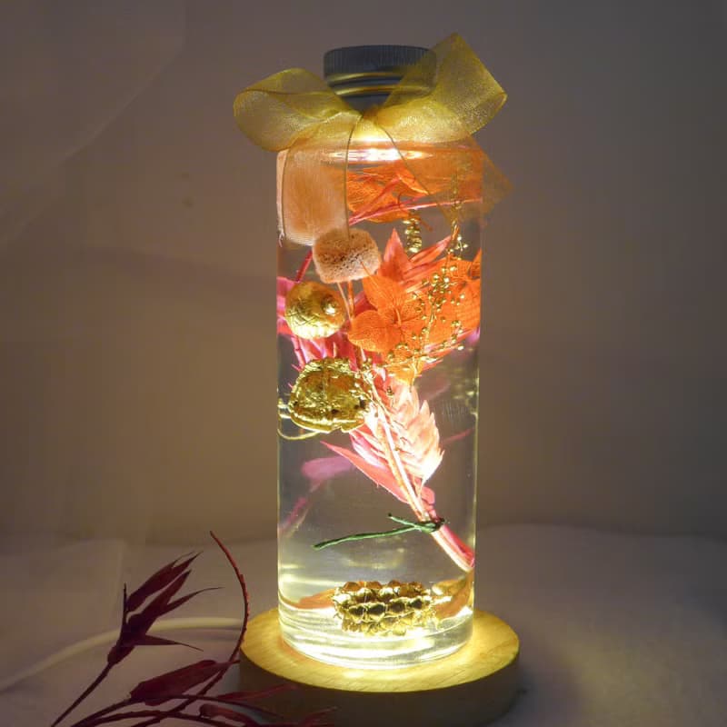 美好獻禮 紅金浮游花禮  情人節生日婚禮小物卡片禮物