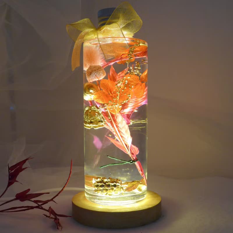 美好獻禮 紅金浮游花禮  情人節生日婚禮小物卡片禮物
