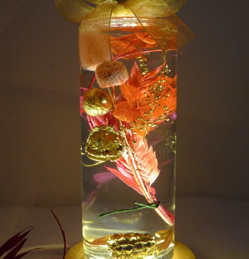 美好獻禮 紅金浮游花禮  情人節生日婚禮小物卡片禮物