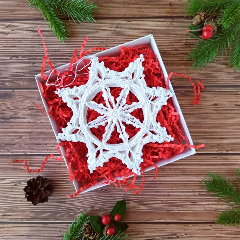 Large snowflake decorations for Christmas, 雪花聖誕飾品, Handmade Christmas Gift idea