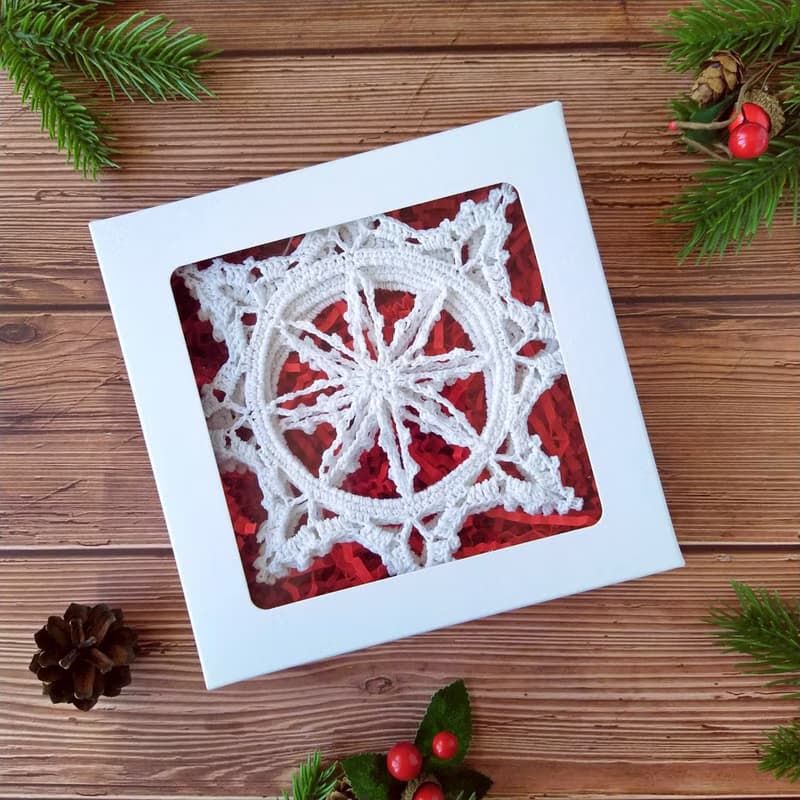 Large snowflake decorations for Christmas, 雪花聖誕飾品, Handmade Christmas Gift idea
