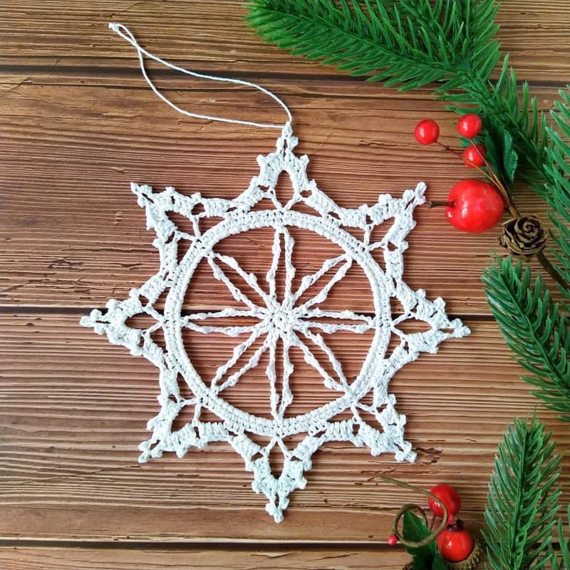 Large snowflake decorations for Christmas, 雪花聖誕飾品, Handmade Christmas Gift idea