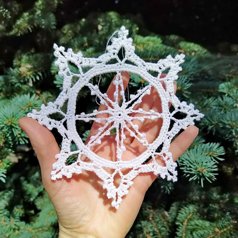 Large snowflake decorations for Christmas, 雪花聖誕飾品, Handmade Christmas Gift idea