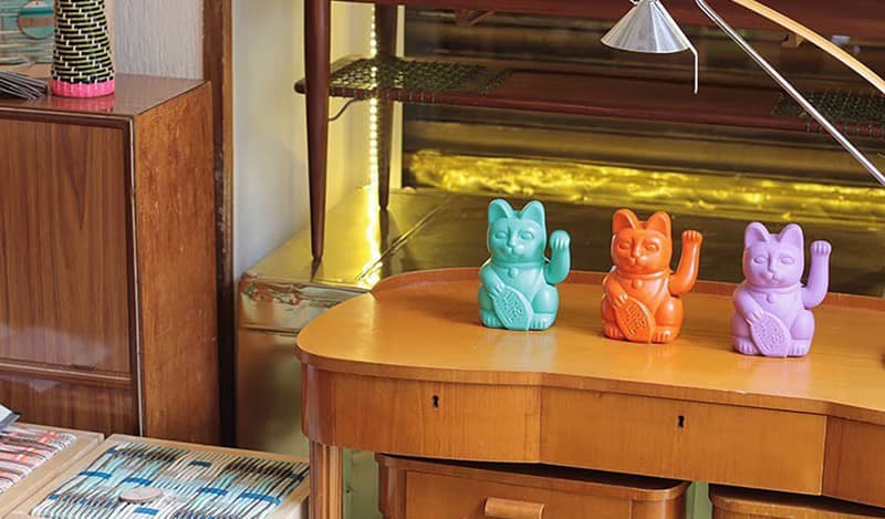 【Diminuto Cielo 招財貓】 Tiny Sky 幸運招財貓 - 湖水綠 15CM