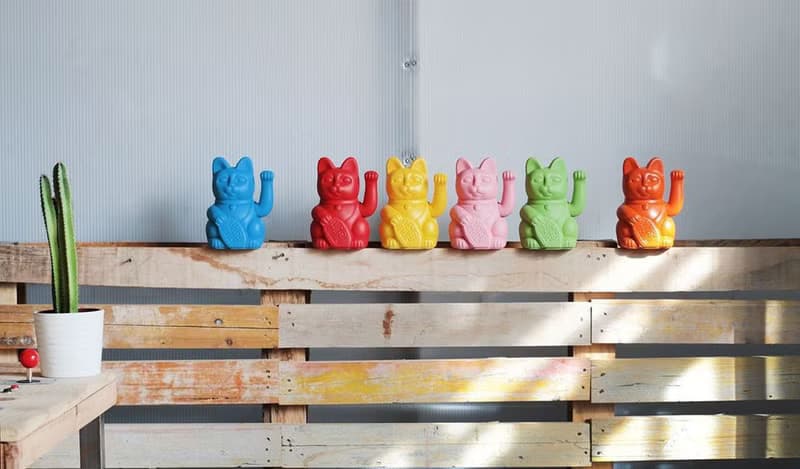 【Diminuto Cielo 招財貓】 Tiny Sky 幸運招財貓 - 湖水綠 15CM