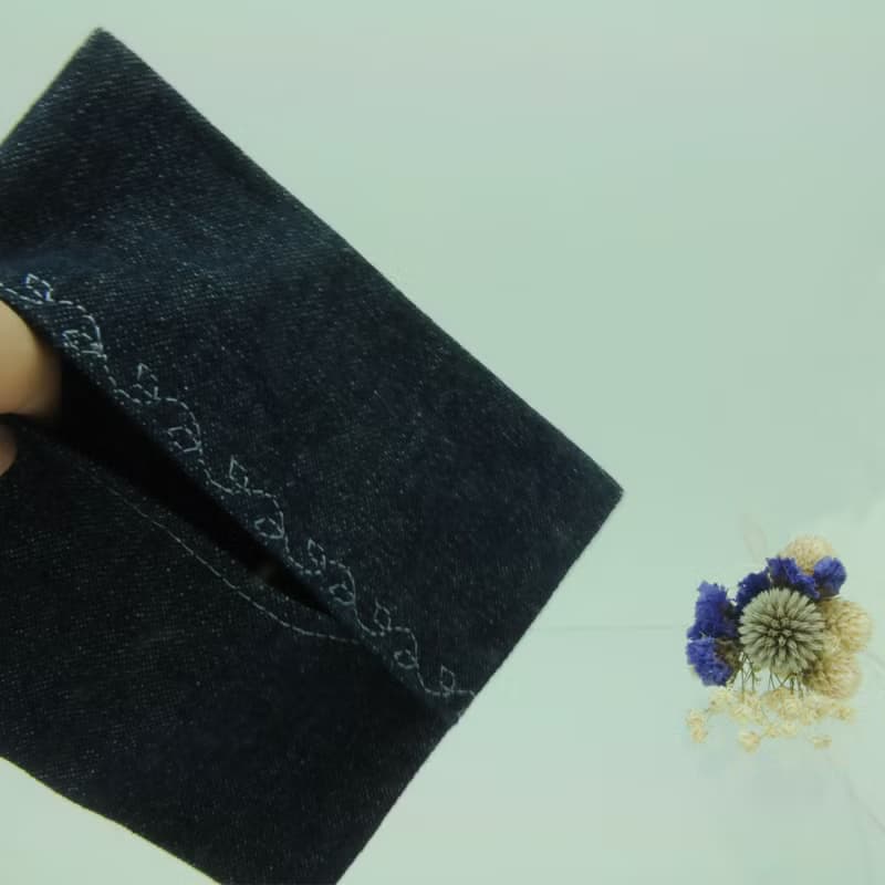 手作面紙袋 閃亮繡花 蕾絲花朵 圓珠顆粒 波浪花邊面紙包 單內袋