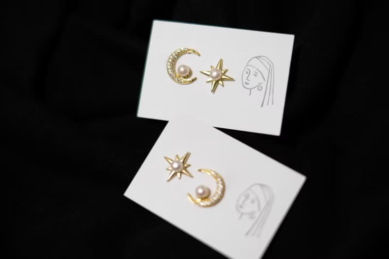 【浪漫精緻】耀月星辰 天然淡水珍珠 全925純銀耳釘 (銀/金)