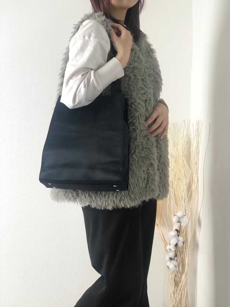 【 日本直送　名牌中古包 】Yves Saint Laurent イヴ・サンローラン ナイロン ハンドバッグ ネイビー vintage syhg5u