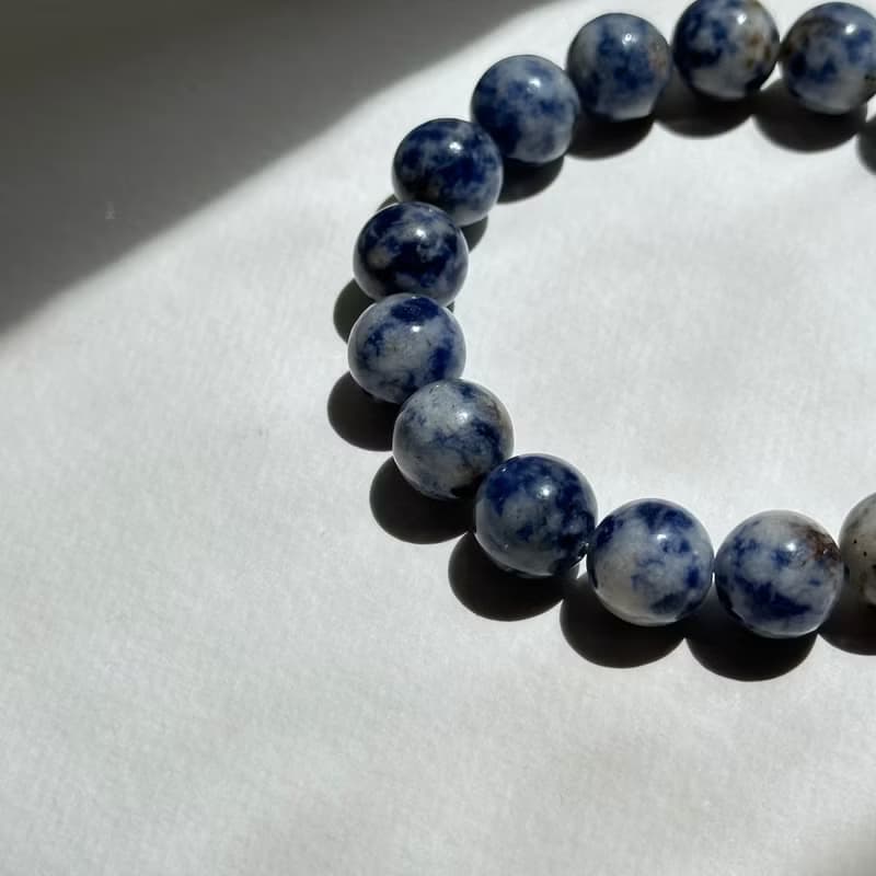 【釐清自我】藍紋石純珠手鏈 驅除壓力 堅定與勇氣治癒心