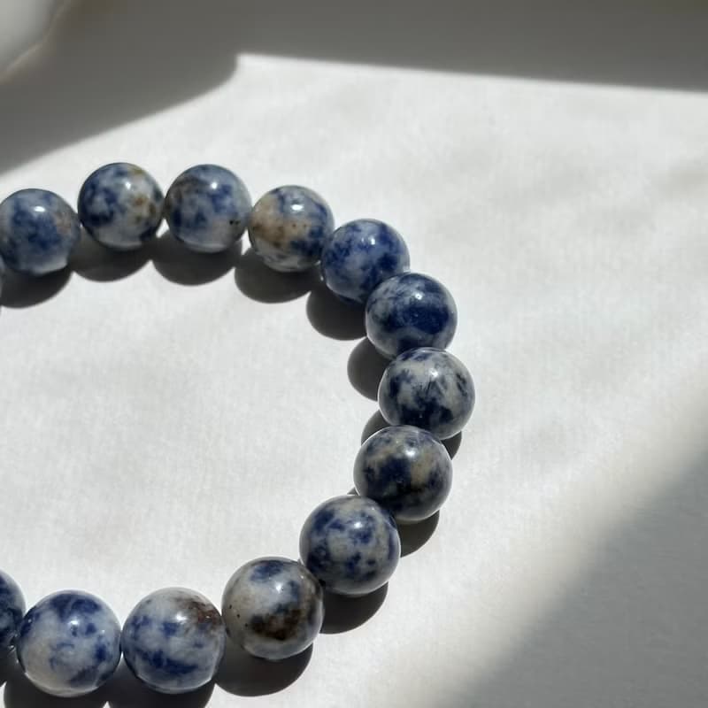 【釐清自我】藍紋石純珠手鏈 驅除壓力 堅定與勇氣治癒心