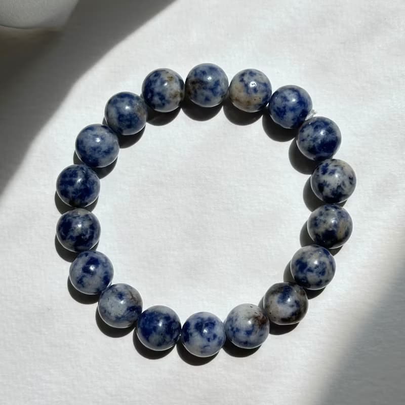 【釐清自我】藍紋石純珠手鏈 驅除壓力 堅定與勇氣治癒心