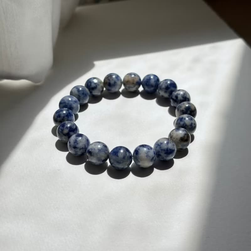 【釐清自我】藍紋石純珠手鏈 驅除壓力 堅定與勇氣治癒心