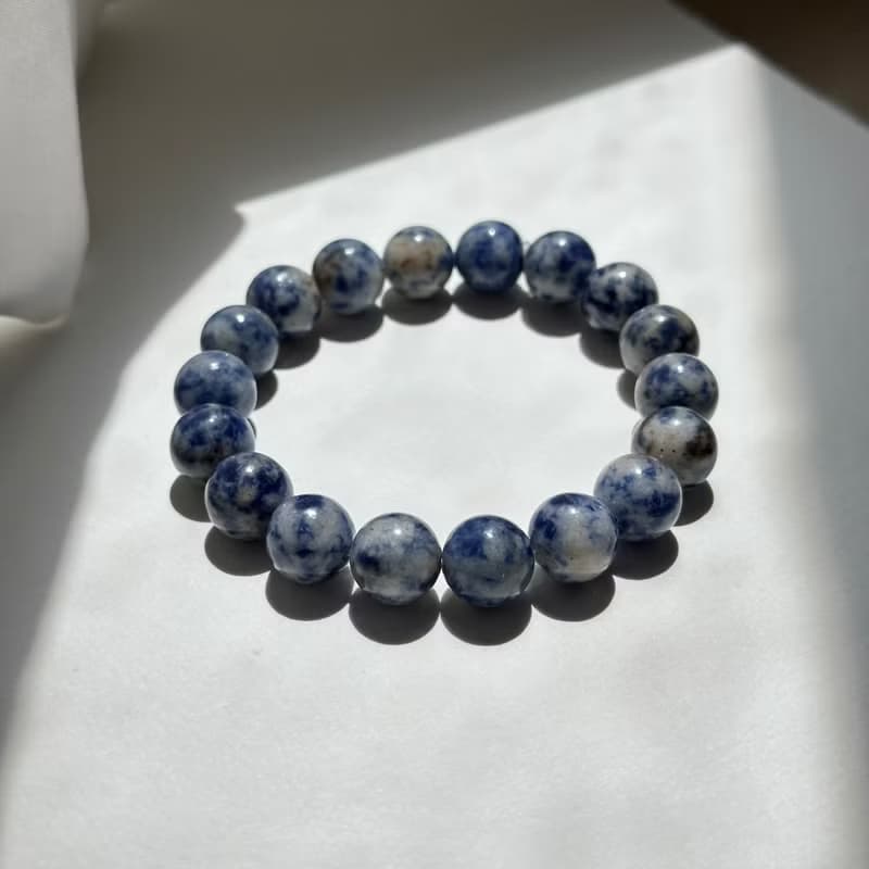 【釐清自我】藍紋石純珠手鏈 驅除壓力 堅定與勇氣治癒心