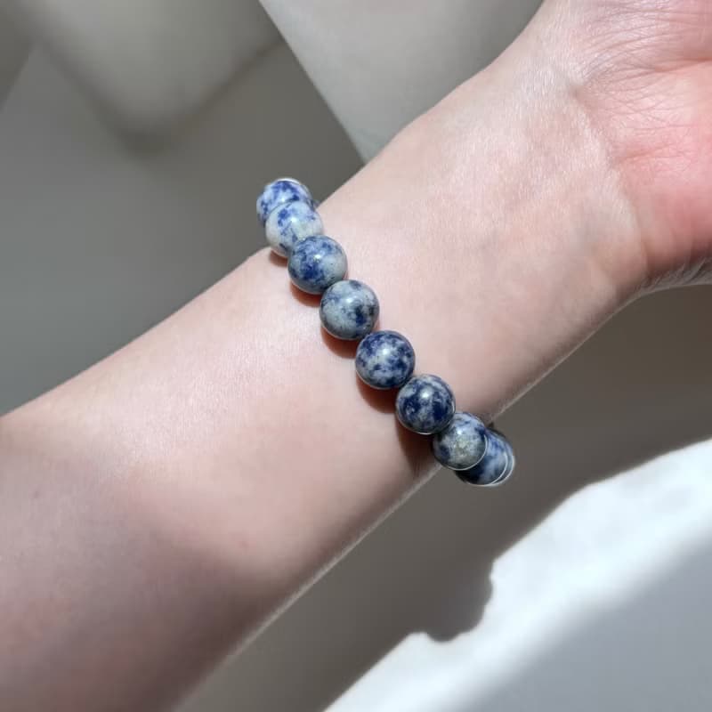 【釐清自我】藍紋石純珠手鏈 驅除壓力 堅定與勇氣治癒心