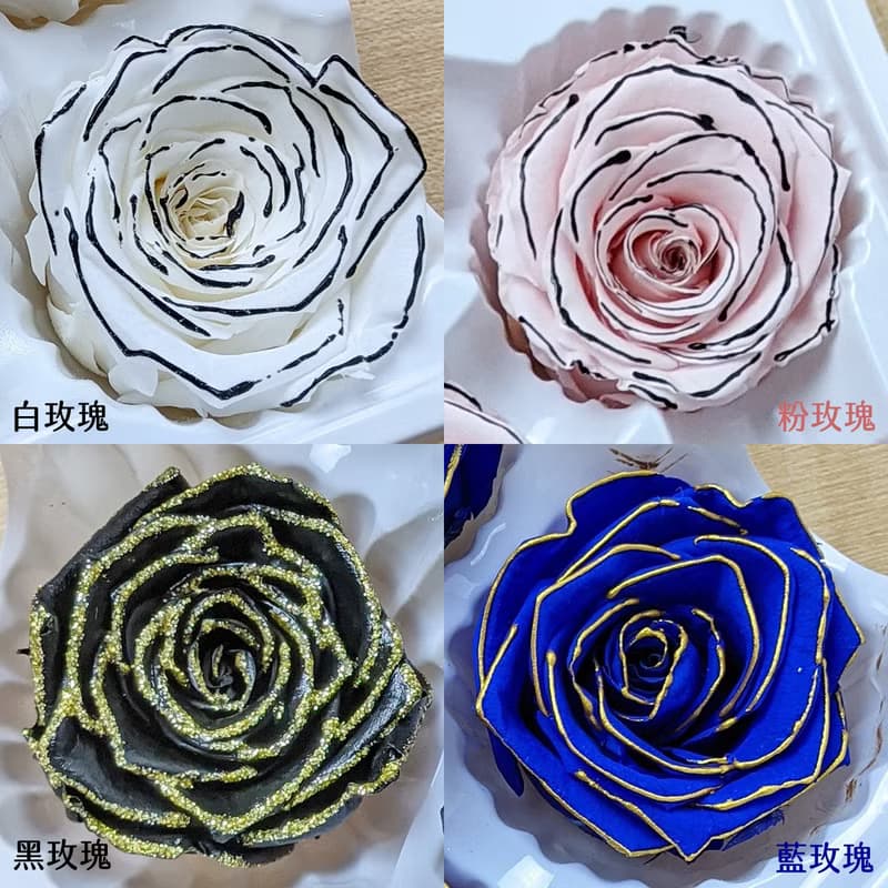 不凋永生花小香風玻璃罩盅-香奈兒玫瑰含燈 情人節禮物