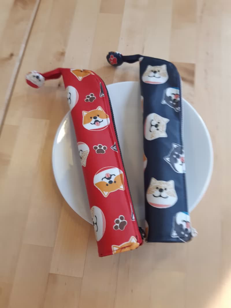 柴犬直立式防水餐具袋(一人份)外出環保小物_生日 交換情人節禮物