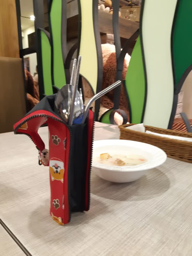 柴犬直立式防水餐具袋(一人份)外出環保小物_生日 交換情人節禮物