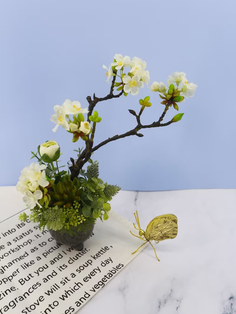 梨花日式陶盆香氛花禮/入厝禮/開幕/喬遷/送禮/植栽