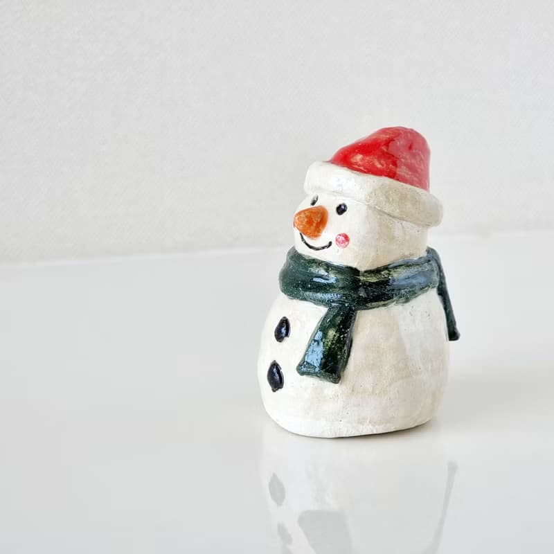 Christmas Snowman Ceramic - 100% handmade
