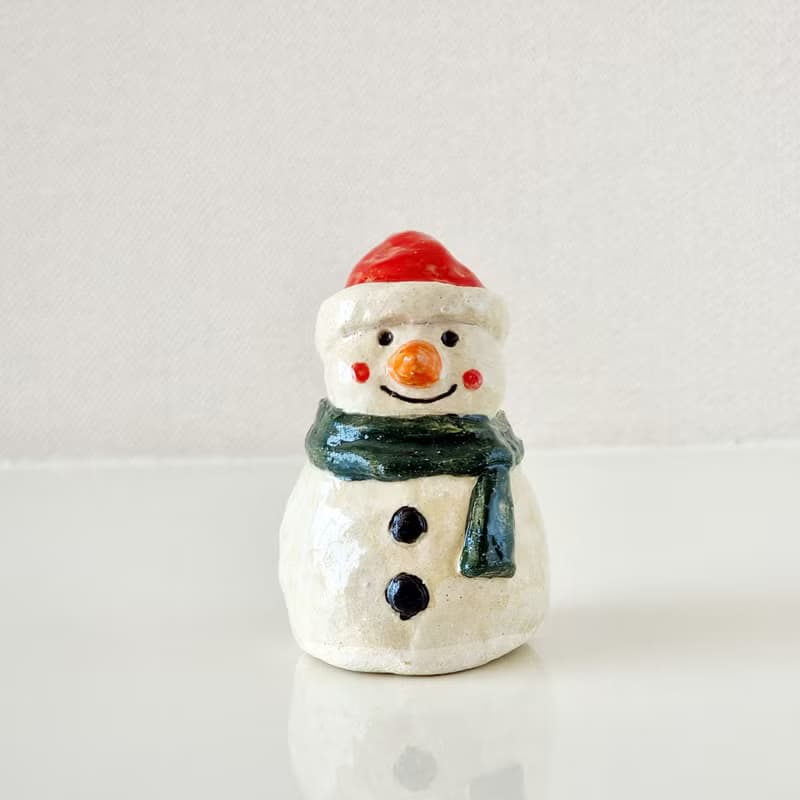 Christmas Snowman Ceramic - 100% handmade