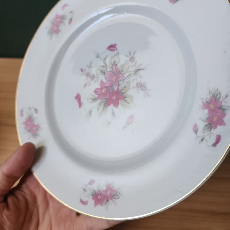 【北極二手雜貨】早期 大同瓷器 小盤子 點心盤 禮物 擺飾