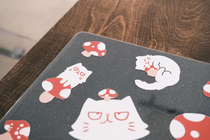 星砂款 蘑菇厭世貓透明電腦殼 MACBOOK CASE