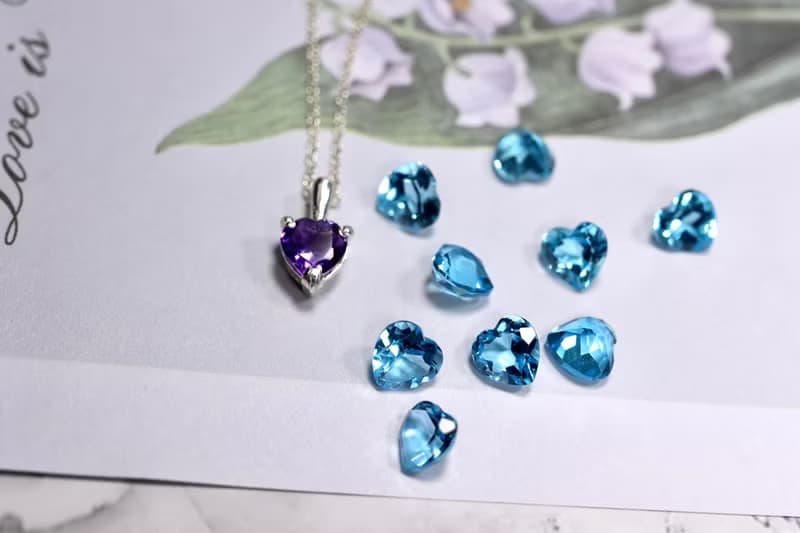 愛心紫水晶 Silver925項鍊/鎖骨鍊 情人節禮物