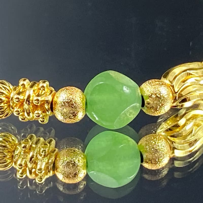 早春 | 藍磷灰 橄欖石 東陵玉 | 生命之春 | 女士水晶手鍊