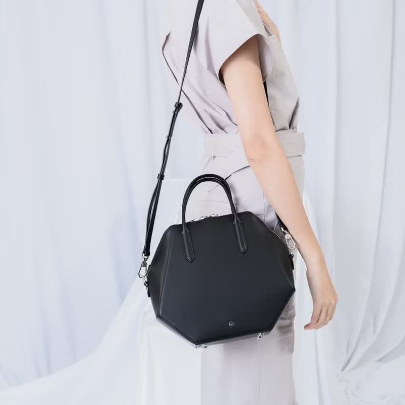 Octagon 八角形牛皮手挽袋 意大利真皮 側背包 原創設計