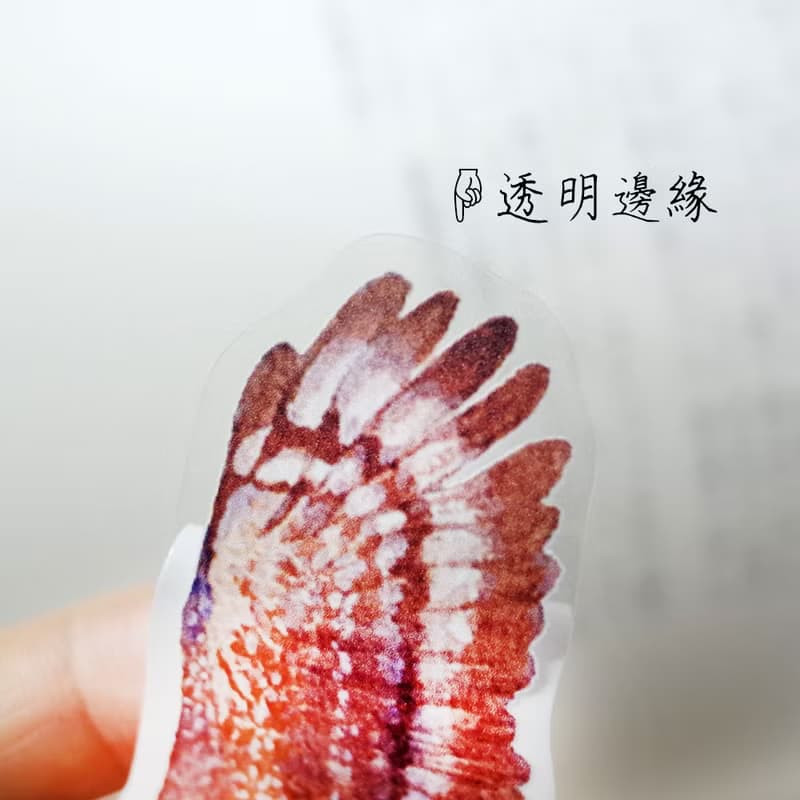 臺灣特有種 赤腹山雀 繪畫PVC防水大貼紙