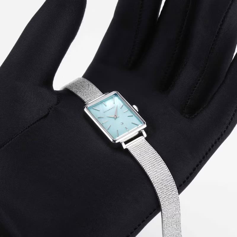 【MOONART】方型手錶 藝月系列-雲彩+ 女裝手錶 珍珠貝藝術手錶