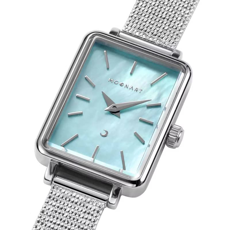 【MOONART】方型手錶 藝月系列-雲彩+ 女裝手錶 珍珠貝藝術手錶