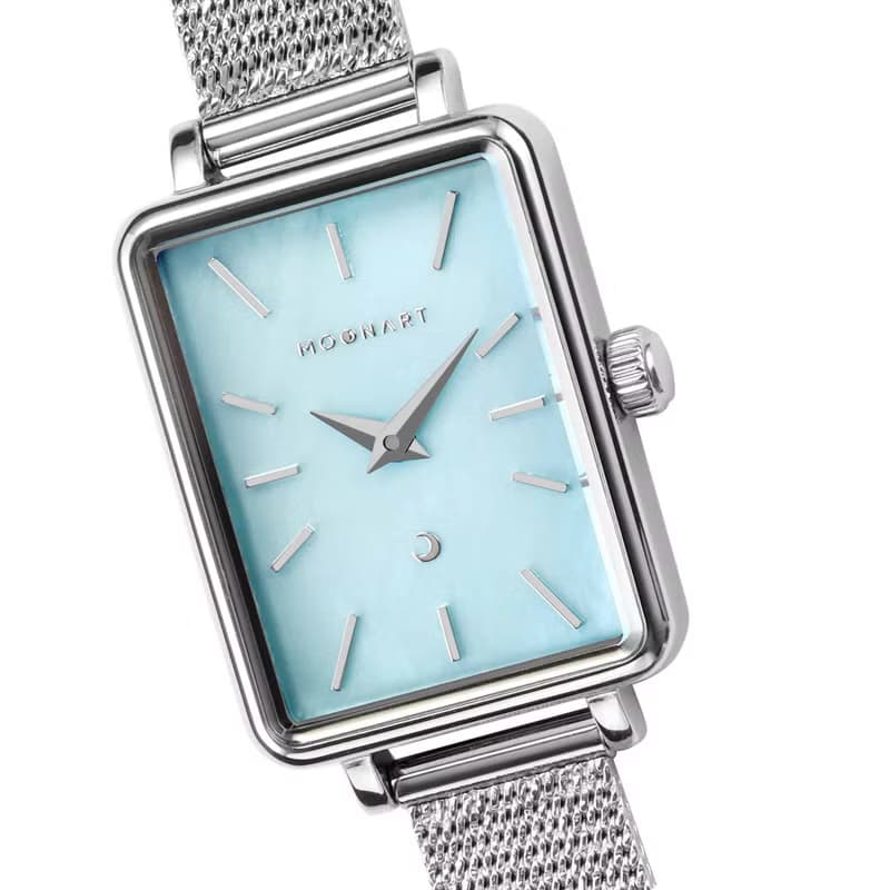 【MOONART】方型手錶 藝月系列-雲彩+ 女裝手錶 珍珠貝藝術手錶