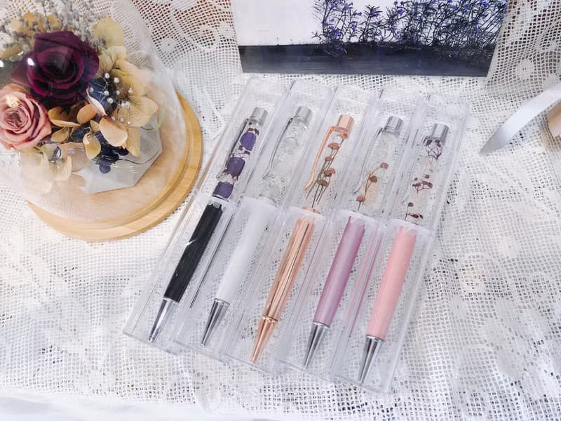 浮游花水晶筆 辦公室療癒小物 生日禮物 情人節禮物 升遷禮物