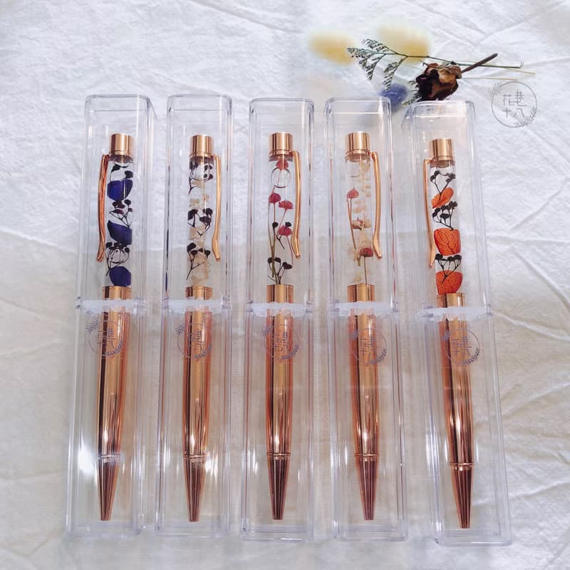 浮游花水晶筆 辦公室療癒小物 生日禮物 情人節禮物 升遷禮物