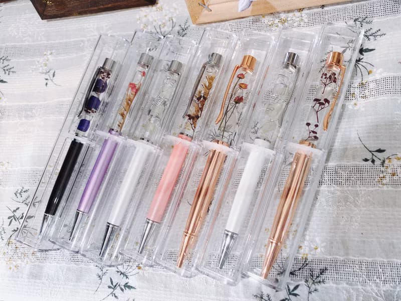 浮游花水晶筆 辦公室療癒小物 生日禮物 情人節禮物 升遷禮物
