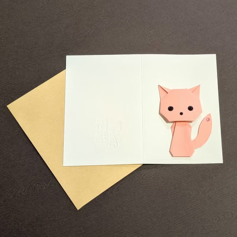 手工卡片  |  可愛系列  /【狐狸或貓咪_是誰傻傻分不清】011