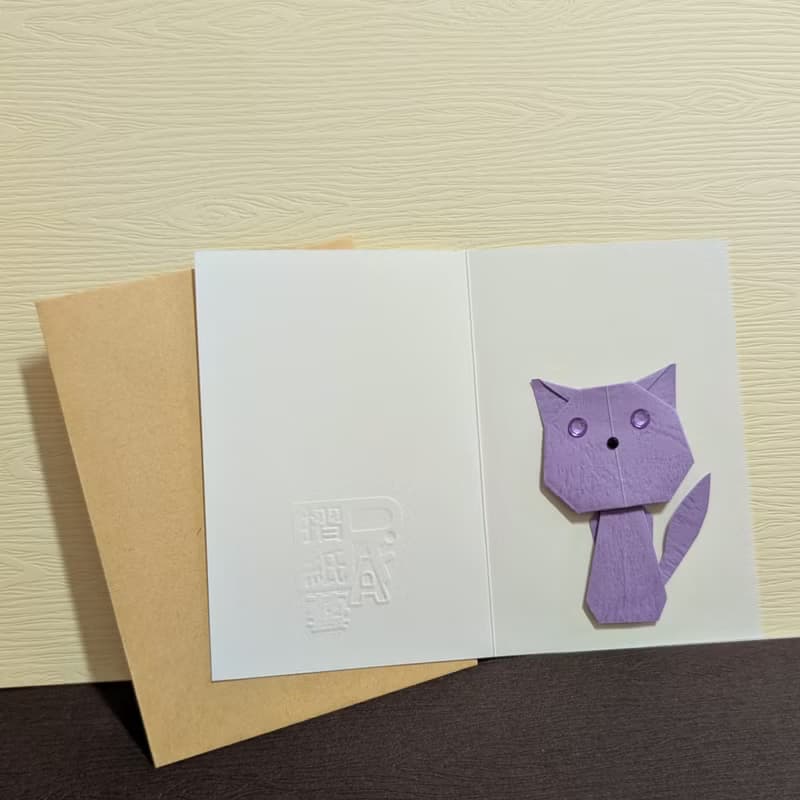 手工卡片  |  可愛系列  /【狐狸或貓咪_是誰傻傻分不清】011