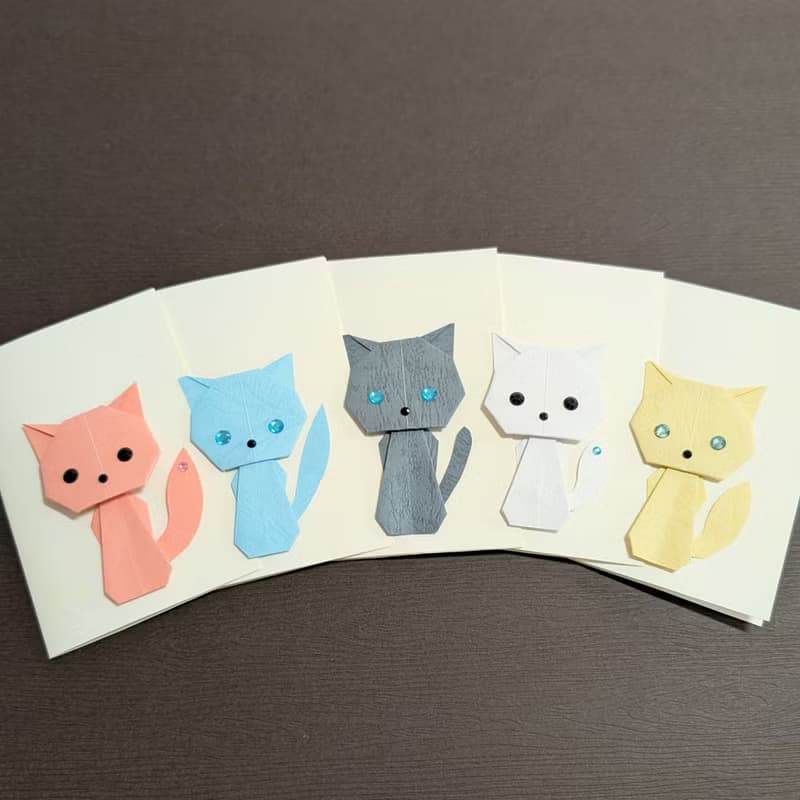 手工卡片  |  可愛系列  /【狐狸或貓咪_是誰傻傻分不清】011