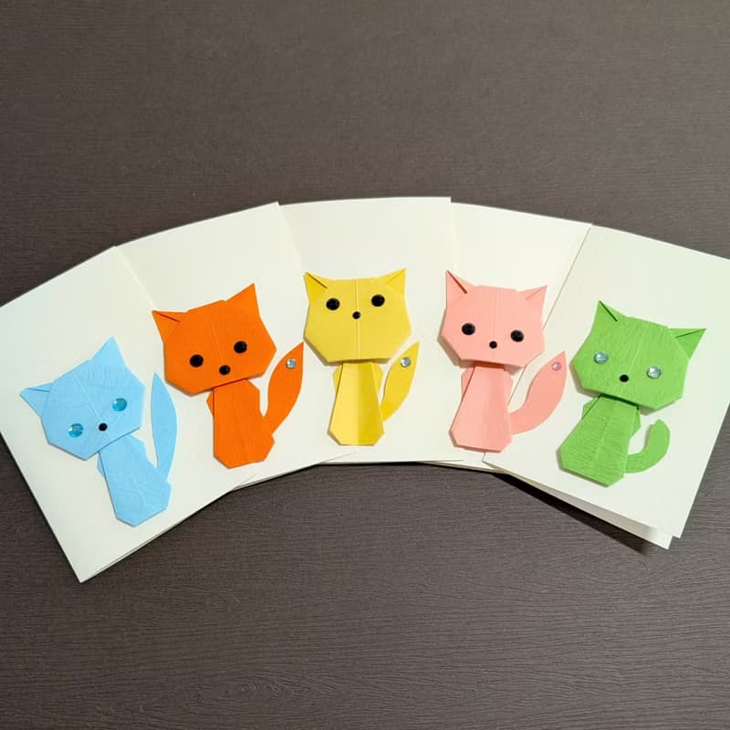 手工卡片  |  可愛系列  /【狐狸或貓咪_是誰傻傻分不清】011