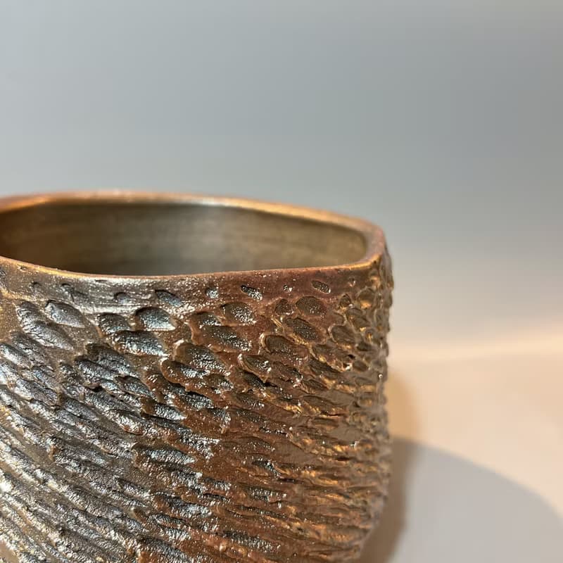 柴燒風紋大茶碗 / 水方 / 小平凡手作