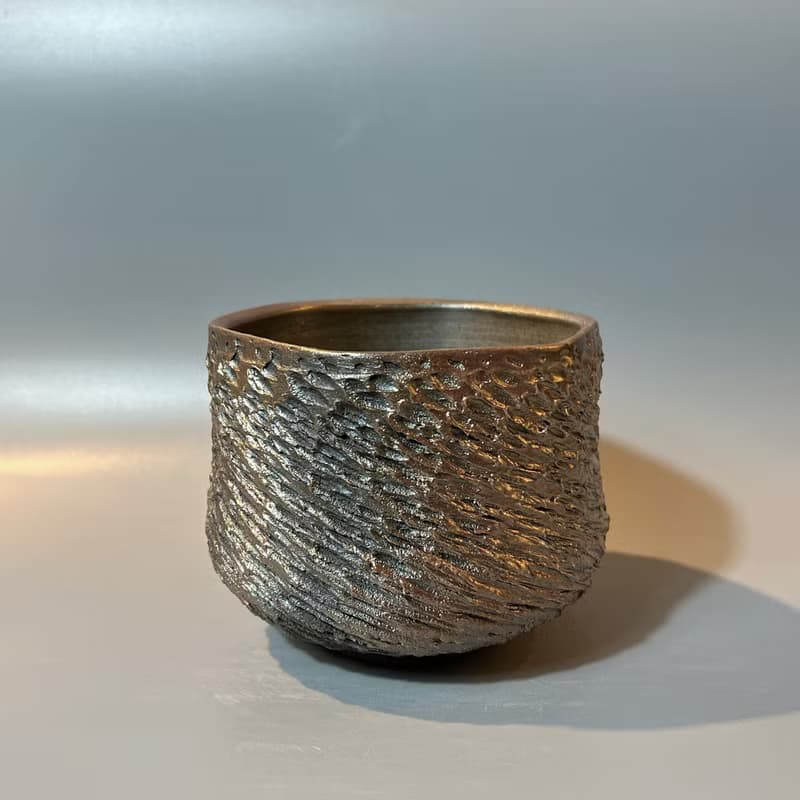 柴燒風紋大茶碗 / 水方 / 小平凡手作