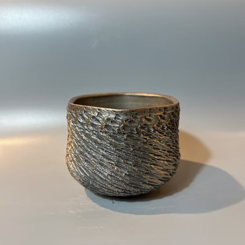 柴燒風紋大茶碗 / 水方 / 小平凡手作