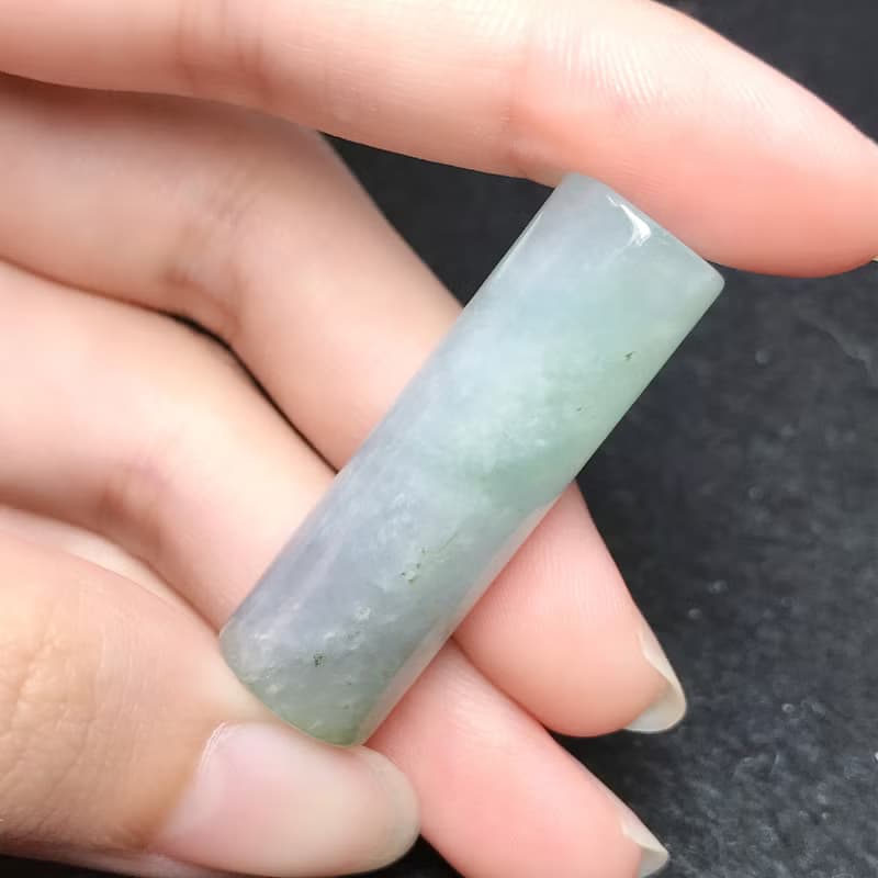 冰種翡翠圓玉印 | 天然緬甸玉A貨翡翠 | 送禮