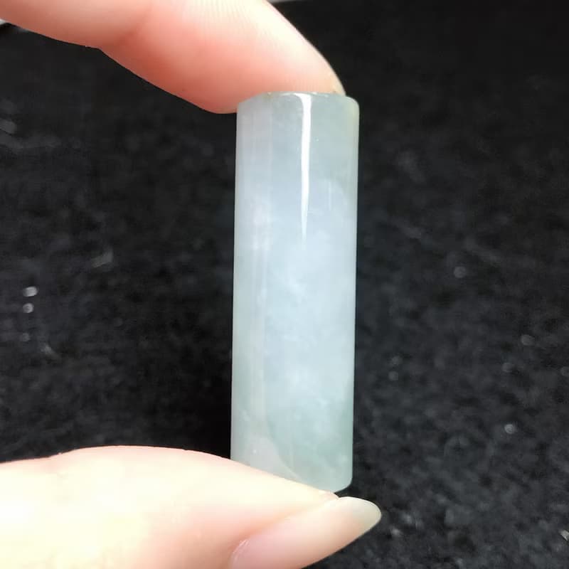 冰種翡翠圓玉印 | 天然緬甸玉A貨翡翠 | 送禮