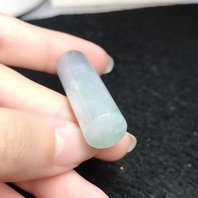 冰種翡翠圓玉印 | 天然緬甸玉A貨翡翠 | 送禮