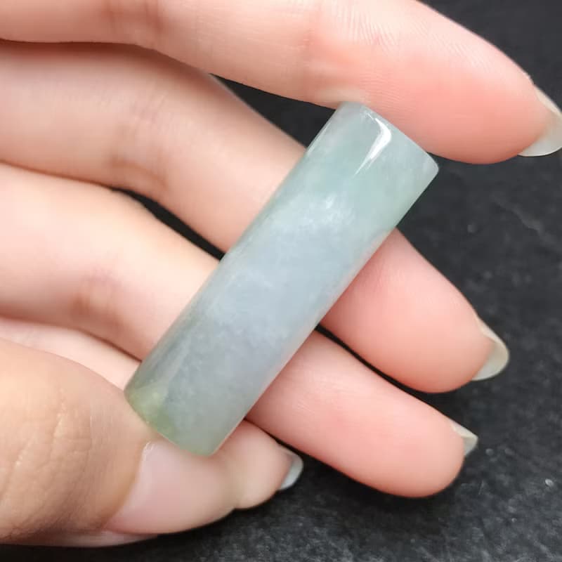 冰種翡翠圓玉印 | 天然緬甸玉A貨翡翠 | 送禮